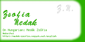 zsofia medak business card